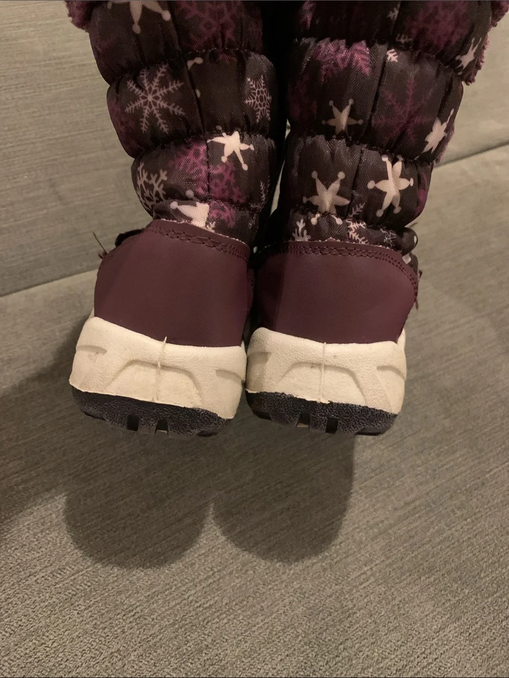 Winter Snow Boots Girls Size 8 Kids Purple Star Nova Mountian